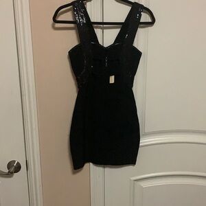 Guess Black Mini Cocktail Dress